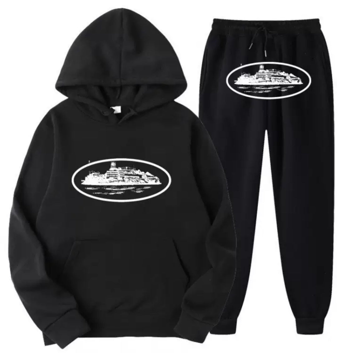 "Alcatraz" Tracksuit Black/White