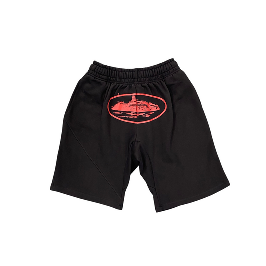 "Alcatraz" Shorts Red on Black